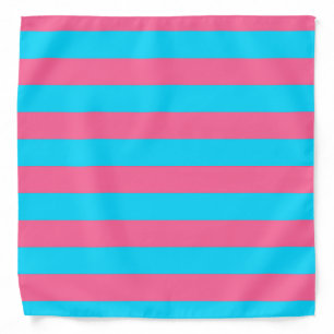 Pink and Blue Stripes Design Bandana