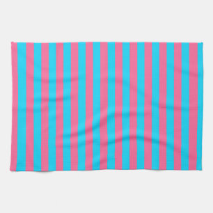 Pink and Blue Stripes Design Kitchen Towel