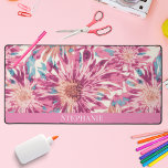 Pink And Blue Sunburst Tie Dye Personalized Name Desk Mat<br><div class="desc">Add a burst of color to your workspace with this Pink and Blue Sunburst Tie Dye Personalized Name Desk Mat. This vibrant and unique desk mat combines a playful tie-dye design with a personalized touch. Customize it with your name to make your workspace truly yours. Whether you're working or studying,...</div>