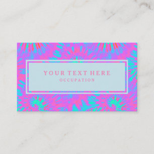 Pink and Blue Tie Dye Pattern and Your Text Business Card