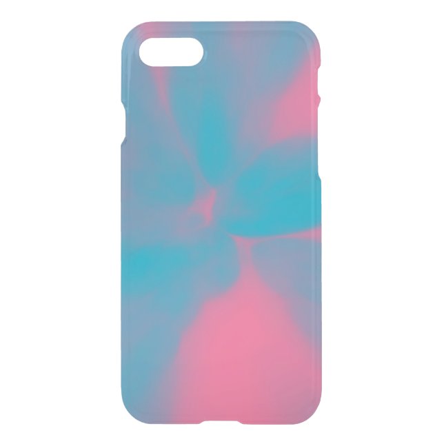 pink and blue tie dye uncommon iPhone case (Back)
