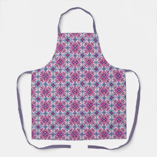 Pink and Blue Tile Design Apron
