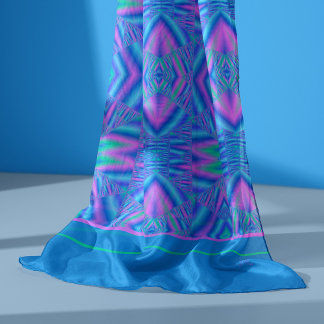 Pink and Blue Tribal Pattern Scarf