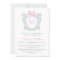 Pink and Blue Watercolor Crest Baby Shower 