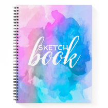 Pink and Blue Watercolor Sketch Book Pink and Blue Watercolor Sketch Book