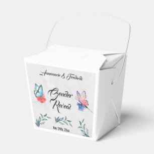 Pink and Blue Watercolour Paper Napkin Favor Boxes