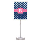 Pink and Blue Whimsical Whales Pattern Monogram