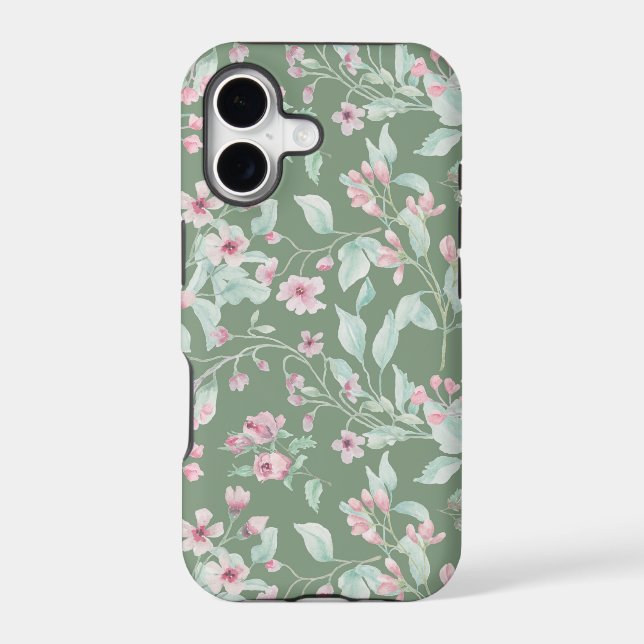 Pink and blush floral pattern  Case-Mate iPhone ca Case (Back)