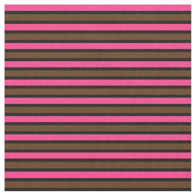 Pink and Brown 12-Striped Fabric (Close Up)