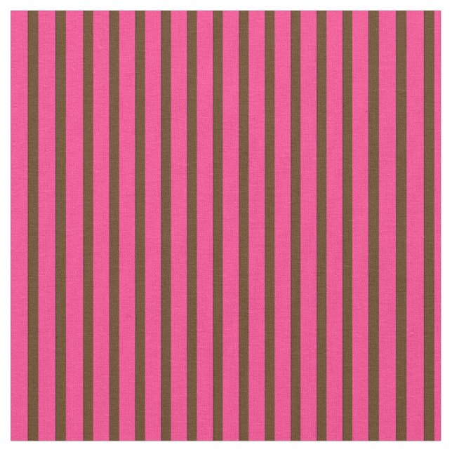 Pink and Brown 13-Striped Fabric (Close Up)