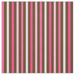 Pink and Brown 15-Striped Fabric