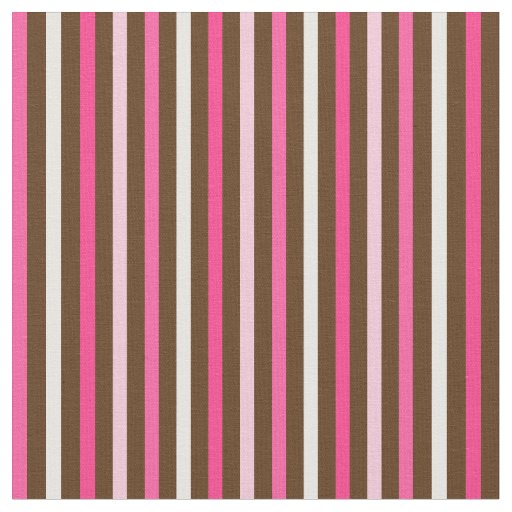 Pink and Brown 15-Striped Fabric