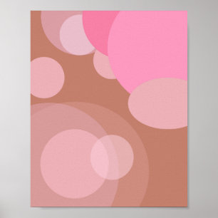 Pink And Brown Abstract Poster
