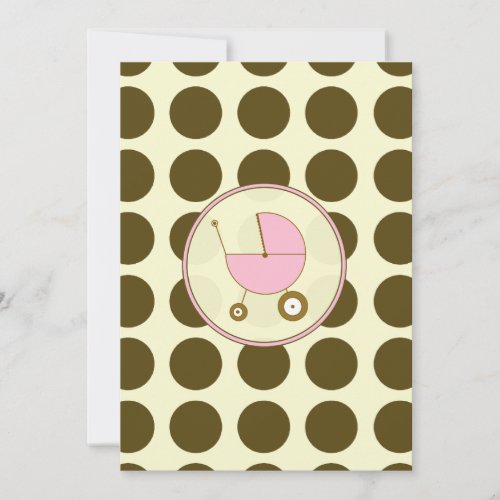 Pink and Brown Baby Shower Invitation