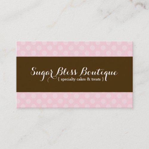 Pink and Brown Bakery Business Card
