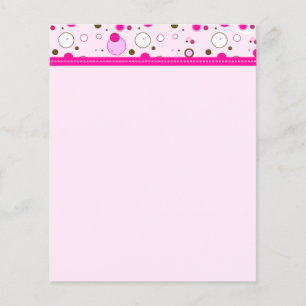 Pink and Brown Circles Stationery