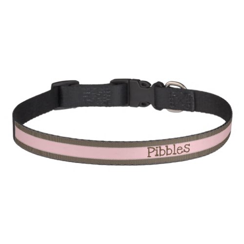 Pink and Brown Dot Collar Customizable