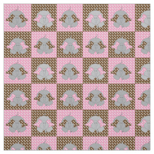 Pink Elephant Quilt Fabric – Baby Girl Fabric