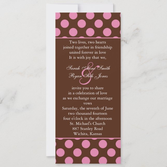 Pink and Brown Invitation (Front)