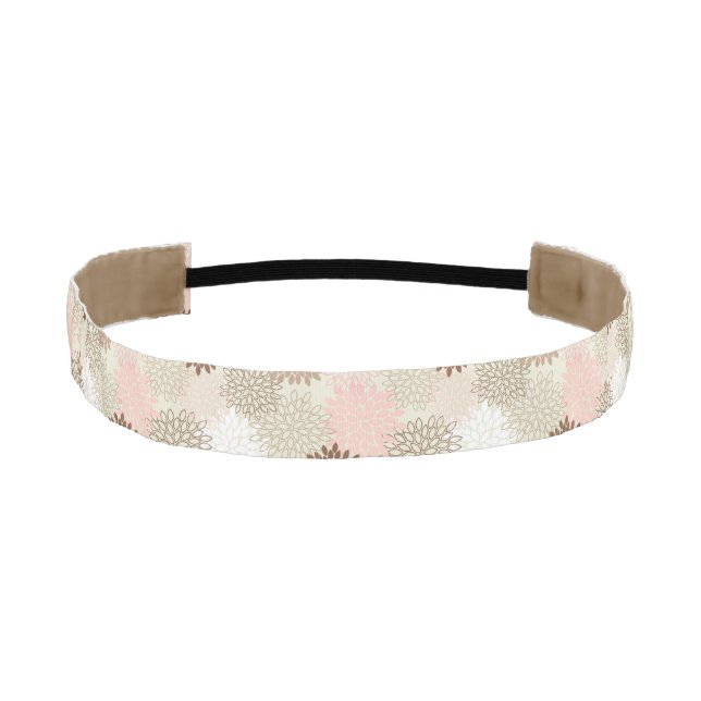 Pink And Brown Mum Pattern Athletic Headband (Front)