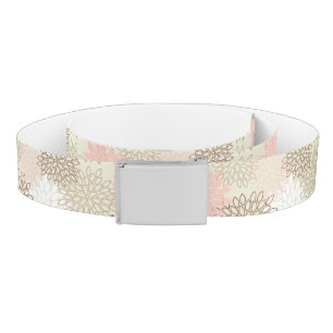 Pink And Brown Mum Pattern Belt
