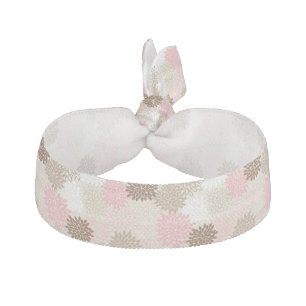 Pink And Brown Mum Pattern Hair Tie