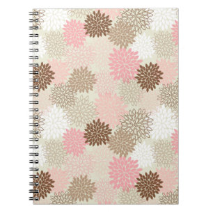 Pink And Brown Mum Pattern Notebook
