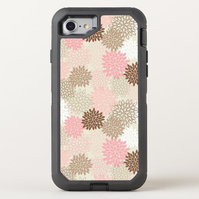 Pink And Brown Mum Pattern Otterbox iPhone Case (Back)