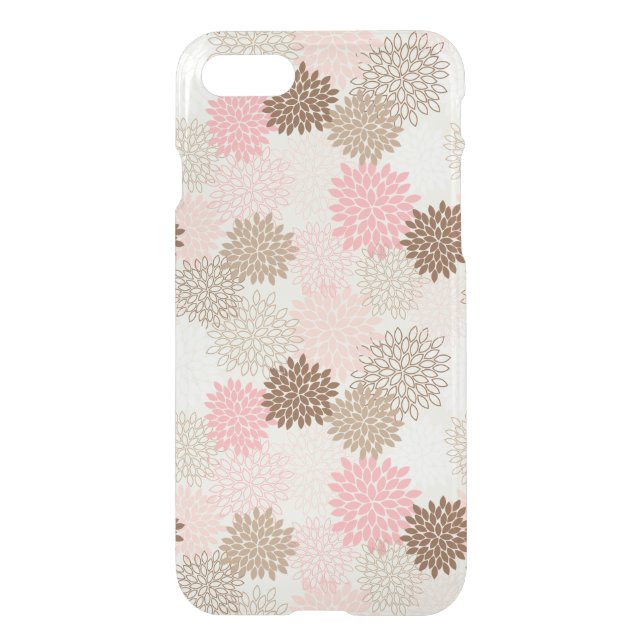 Pink And Brown Mum Pattern Uncommon iPhone Case (Back)