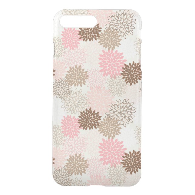 Pink And Brown Mum Pattern Uncommon iPhone Case (Back)