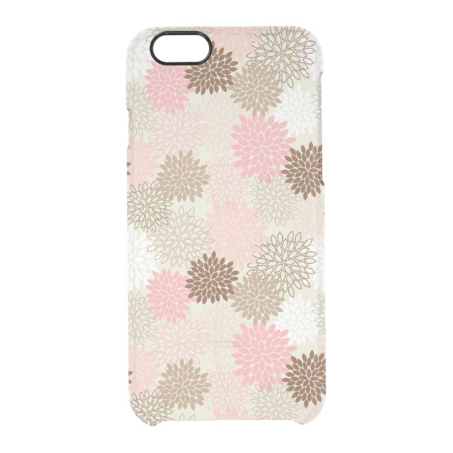 Pink And Brown Mum Pattern Uncommon iPhone Case (Back)