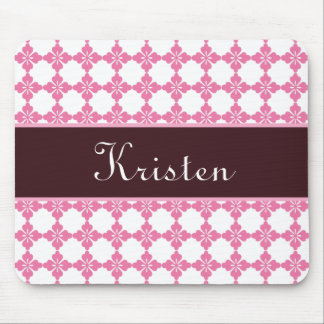 Pink And Brown Personalized Mousepad