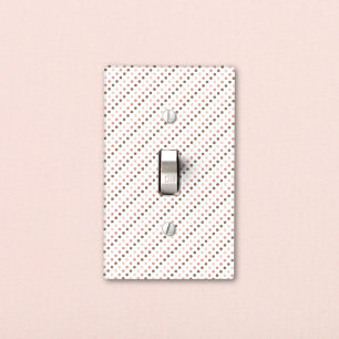 Pink and Brown Polka Dot Light Switch Plate