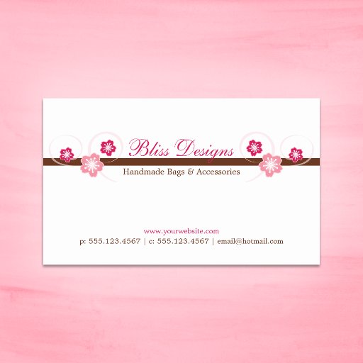 Customizable Sakura Business Card
