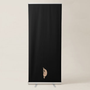 pink and brown tarcza Vertical Retractable Banner
