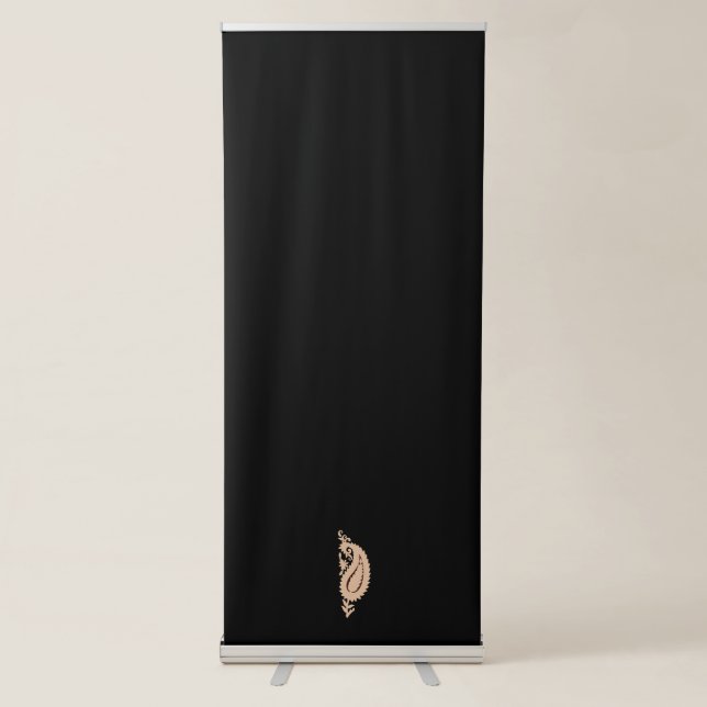 pink and brown tarcza  Vertical Retractable Banner (Front)