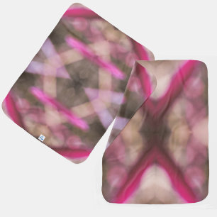 Pink and Brown Tie Dye Boho Chic Baby Blanket