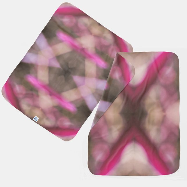 Pink and Brown Tie Dye Boho Chic Baby Blanket (Creator Uploaded)