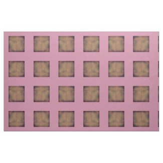 Pink and Brown Tile Fabric