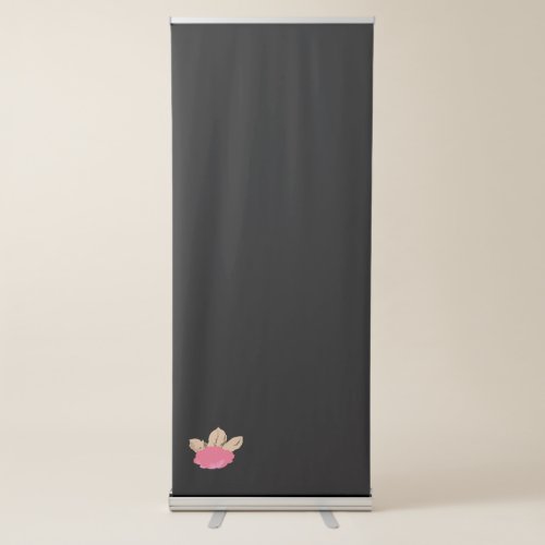 pink and brown Vertical Retractable Banner