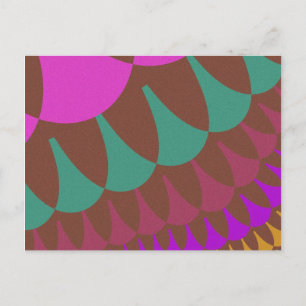 Pink and Burgundy Scales Postcard