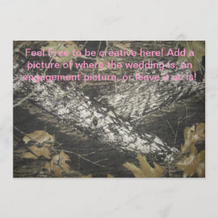 Pink and Camo Invitation