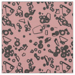 pink and charcoal abstract fabric
