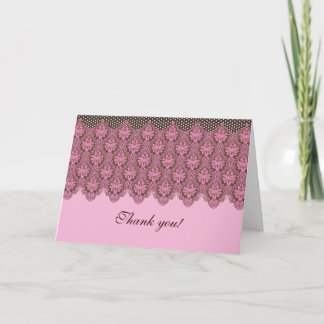 Pink and Chocolate Delight Thank You Card