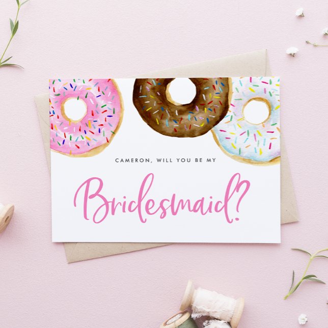Pink and Chocolate Donuts Be My Bridesmaid (Creator Uploaded)