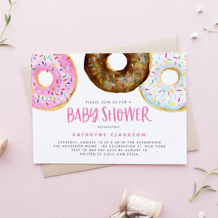 Custom Donut Baby Shower Invitations Invitation Templates Zazzle