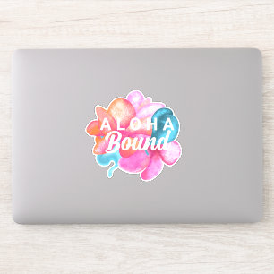 Pink and Coral Aloha Flowers Custom Sticker