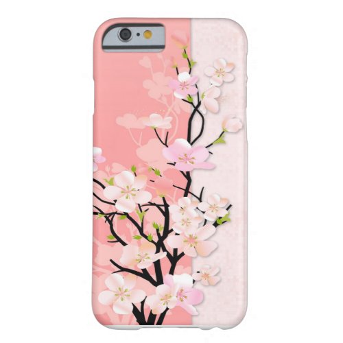 Pink and Coral Blossom Branch Barely There iPhone 6 Case