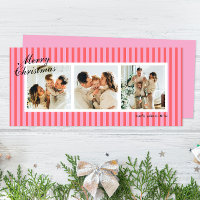 Pink and Coral Chic Vertical Stripes 3 Photo