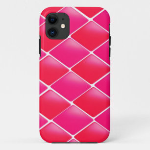 Pink and Coral Diamond Pattern iPhone 11 Case
